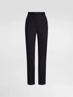 Pinstripe wool trousers